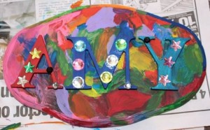 Ready to hang on her door.