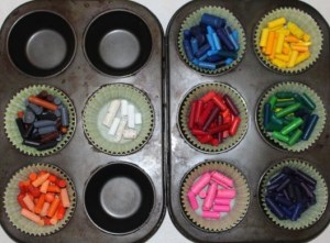 Separated into like colours.