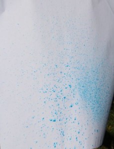 Using the spray setting.