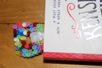 L's new bookmark in one of our books.