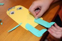 Adding legs to her monster.