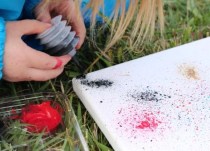 Using the paint bellows.