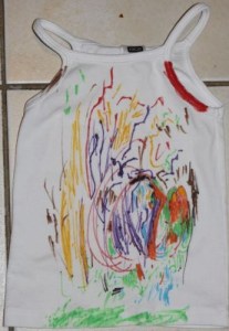 A's colourful singlet.