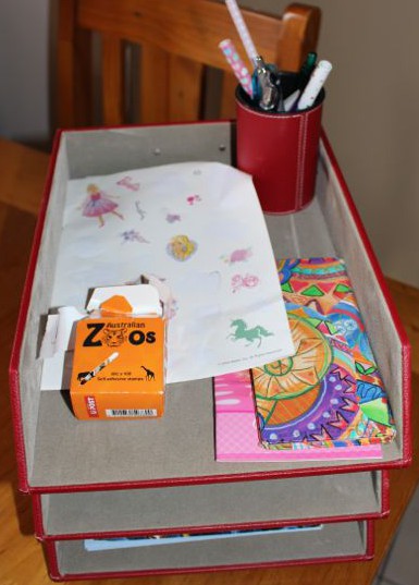 Our new organised letter writing station.