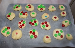 The first batch ready for the oven.