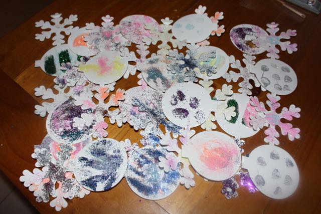 Ready to be combined to make a lovely glittery garland string.