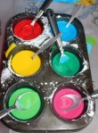 Finger painting palette.