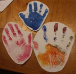 Hand-prints.