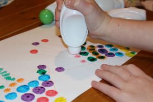 Adding coloured dots.